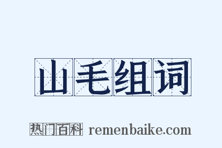 山毛组词是什么意思的图片